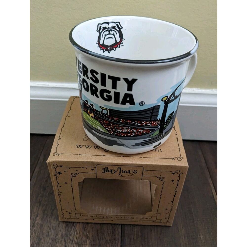 University Of Georgia Bulldogs Stadium Mug Coffee Cup Glory Haus UGA New NIB Art